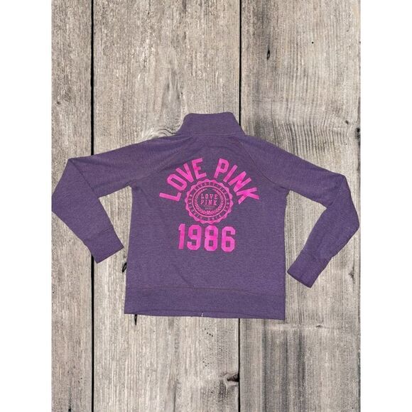 Victoria's Secret PINK Basic Jacket Women's Size Medium Purple Full Zip - Picture 1 of 6